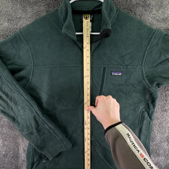 Patagonia Synchilla Mens Green Full Zip Jacket W/ Pocket Large Fleece Adult - Picture 2 of 15